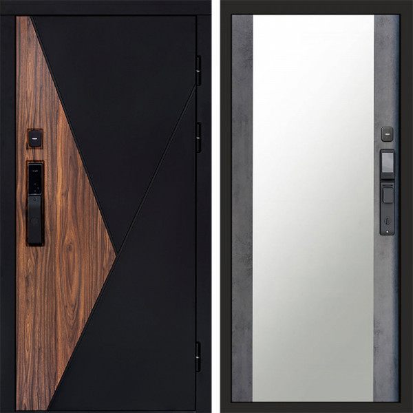 Входная дверь Termo-Door Смарт Матрикс - Зеркало бетон темный