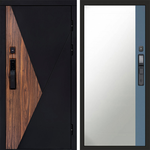 Входная дверь Termo-Door Смарт Матрикс - Зеркало Фацет Grey софт