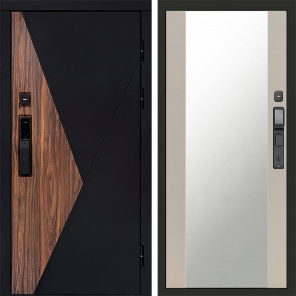 Входная дверь Termo-Door Смарт Матрикс - Зеркало Слоновая кость
