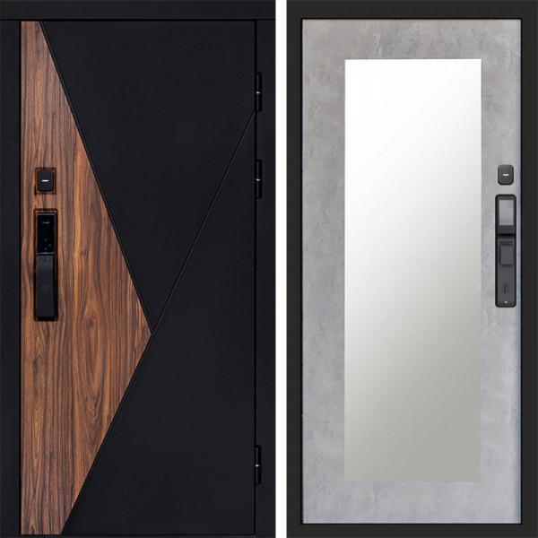 Входная дверь Termo-Door Смарт Матрикс - Зеркало Триумф бетон светлый