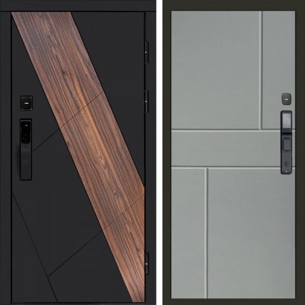 Входная дверь Termo-Door Смарт Нова - Горизонт Grey софт