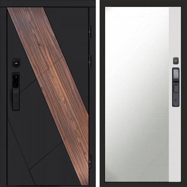 Входная дверь Termo-Door Смарт Нова - Зеркало Фацет Белый софт