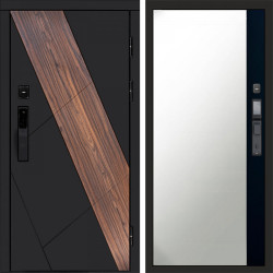 Входная дверь Termo-Door Смарт Нова - Зеркало Фацет Черный кварц