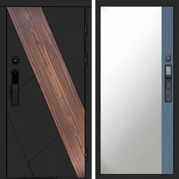 Входная дверь Termo-Door Смарт Нова - Зеркало Фацет Grey софт