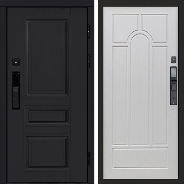 Входная дверь Termo-Door Смарт Орегон Black - Арка лиственница