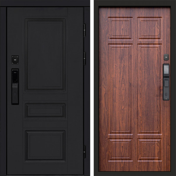 Входная дверь Termo-Door Смарт Орегон Black - Без серии Орех премиум