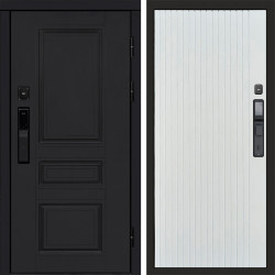 Входная дверь Termo-Door Смарт Орегон Black - Flat Белый софт