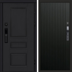 Входная дверь Termo-Door Смарт Орегон Black - Flat Черный кварц