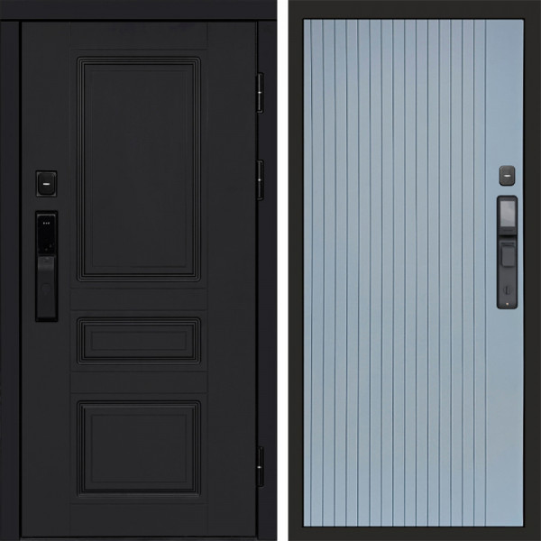 Входная дверь Termo-Door Смарт Орегон Black - Flat Grey софт