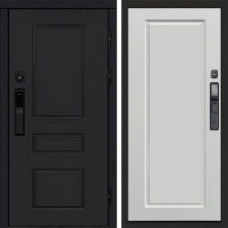 Входная дверь Termo-Door Смарт Орегон Black - Гранд Белый софт