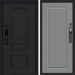 Входная дверь Termo-Door Смарт Орегон Black - Гранд Grey софт