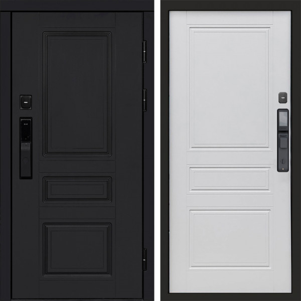 Входная дверь Termo-Door Смарт Орегон Black - Классика белый матовый