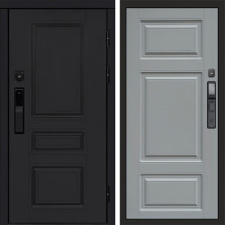 Входная дверь Termo-Door Смарт Орегон Black - Лион Grey софт
