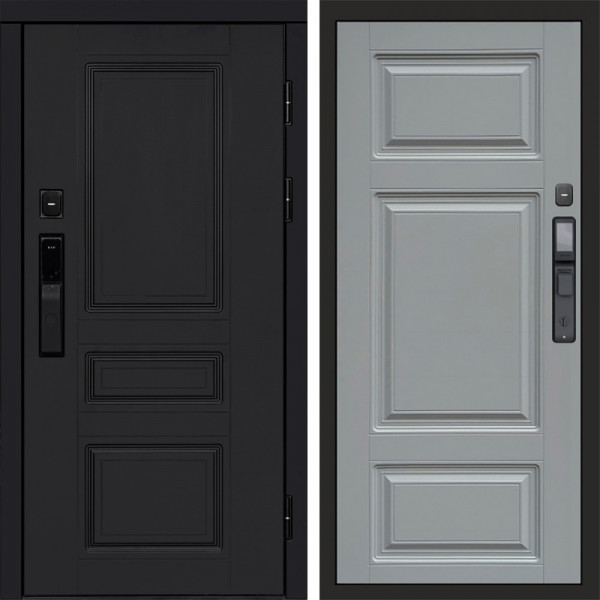 Входная дверь Termo-Door Смарт Орегон Black - Лион Grey софт