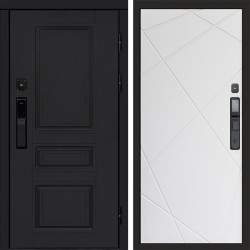 Входная дверь Termo-Door Смарт Орегон Black - Лучи белый