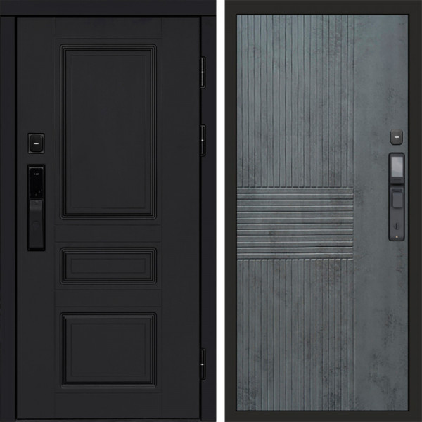 Входная дверь Termo-Door Смарт Орегон Black - Мастино Бетон темный