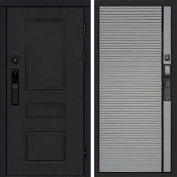 Входная дверь Termo-Door Смарт Орегон Black - Porte Grey софт