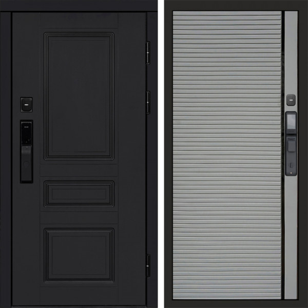 Входная дверь Termo-Door Смарт Орегон Black - Porte Grey софт