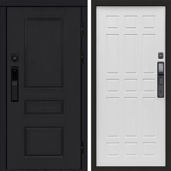 Входная дверь Termo-Door Смарт Орегон Black - Спарта белое дерево