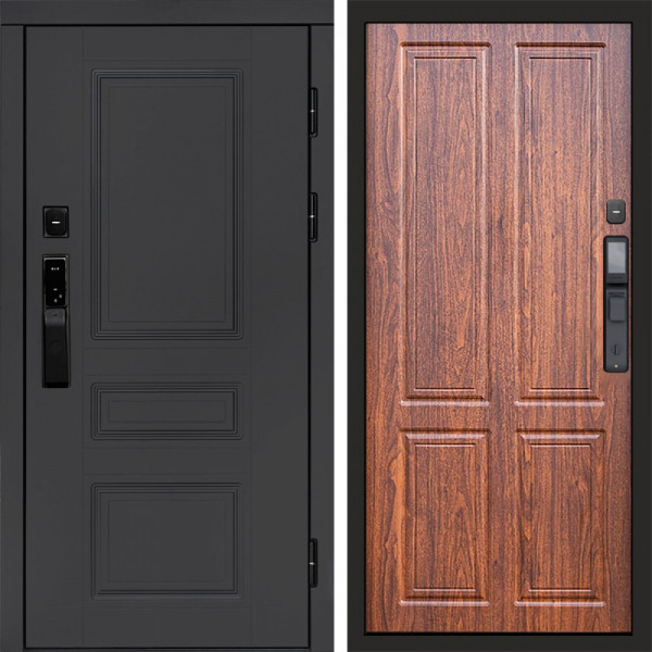 Входная дверь Termo-Door Смарт Орегон Графит - Без серии Орех стандарт