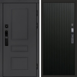 Входная дверь Termo-Door Смарт Орегон Графит - Flat Черный кварц