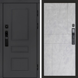 Входная дверь Termo-Door Смарт Орегон Графит - Горизонт бетон светлый