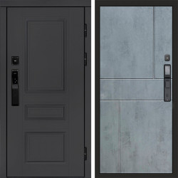 Входная дверь Termo-Door Смарт Орегон Графит - Горизонт бетон темный