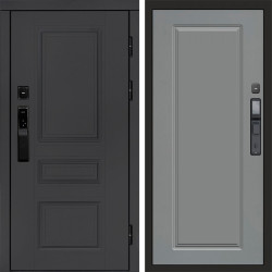 Входная дверь Termo-Door Смарт Орегон Графит - Гранд Grey софт