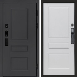 Входная дверь Termo-Door Смарт Орегон Графит - Классика белый матовый
