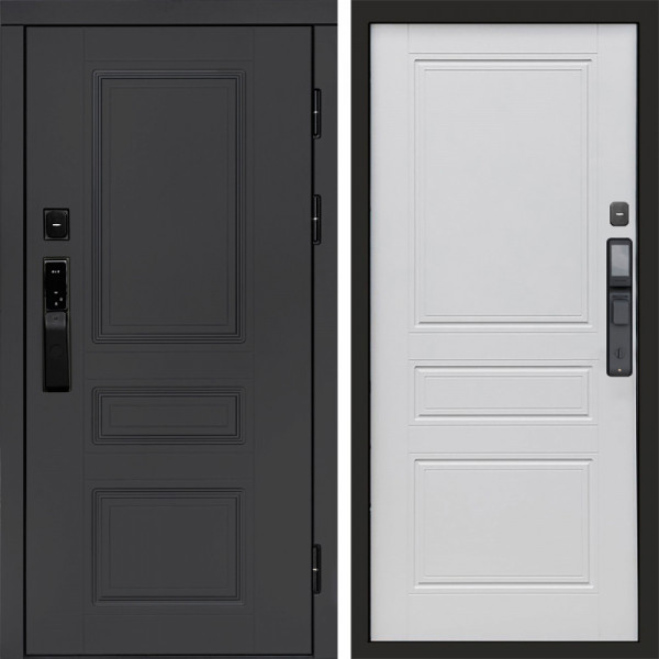 Входная дверь Termo-Door Смарт Орегон Графит - Классика белый матовый