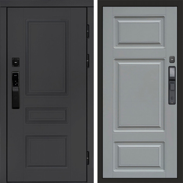 Входная дверь Termo-Door Смарт Орегон Графит - Лион Grey софт