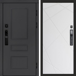 Входная дверь Termo-Door Смарт Орегон Графит - Лучи белый