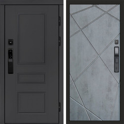 Входная дверь Termo-Door Смарт Орегон Графит - Лучи бетон темный