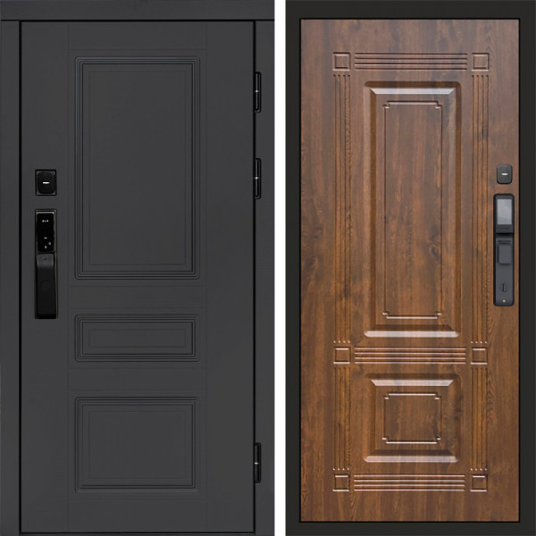 Входная дверь Termo-Door Смарт Орегон Графит - Мадрид Дуб