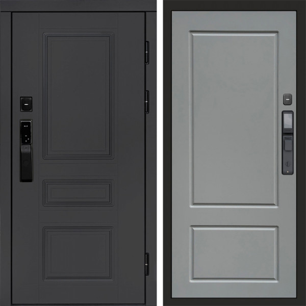 Входная дверь Termo-Door Смарт Орегон Графит - Марсель Grey софт