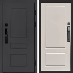 Входная дверь Termo-Door Смарт Орегон Графит - Марсель Слоновая кость