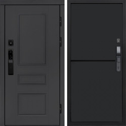 Входная дверь Termo-Door Смарт Орегон Графит - Нео Black