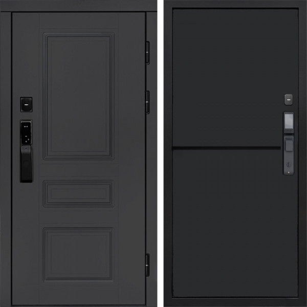 Входная дверь Termo-Door Смарт Орегон Графит - Нео Black