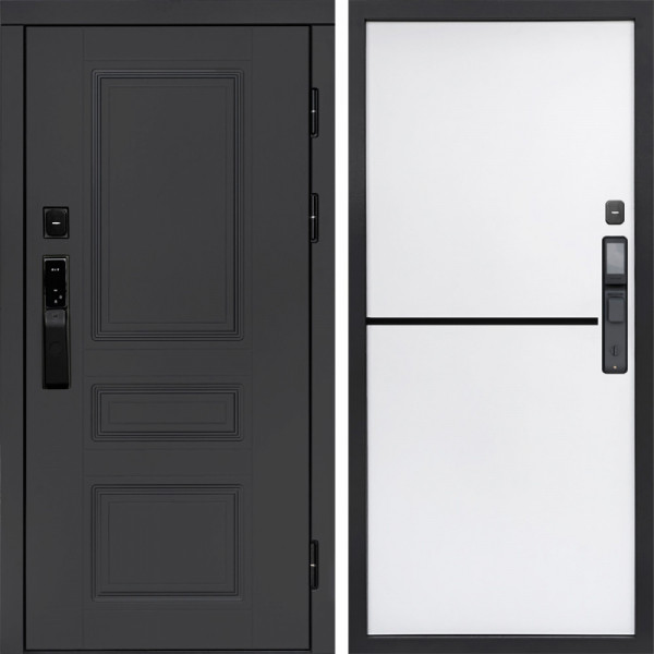 Входная дверь Termo-Door Смарт Орегон Графит - Нео White