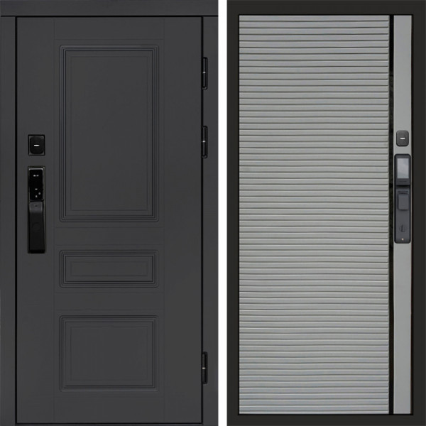 Входная дверь Termo-Door Смарт Орегон Графит - Porte Grey софт