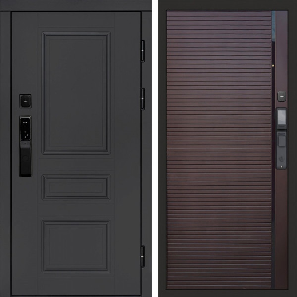 Входная дверь Termo-Door Смарт Орегон Графит - Porte Шоколад