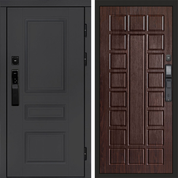 Входная дверь Termo-Door Смарт Орегон Графит - Престиж венге