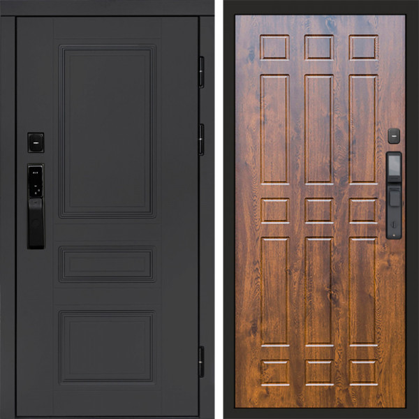 Входная дверь Termo-Door Смарт Орегон Графит - Спарта дуб