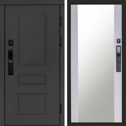 Входная дверь Termo-Door Смарт Орегон Графит - Зеркало белый софт