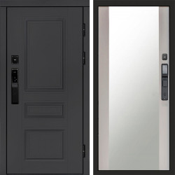 Входная дверь Termo-Door Смарт Орегон Графит - Зеркало лиственница