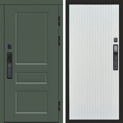 Входная дверь Termo-Door Смарт Орегон Green - Flat Белый софт