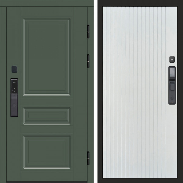 Входная дверь Termo-Door Смарт Орегон Green - Flat Белый софт