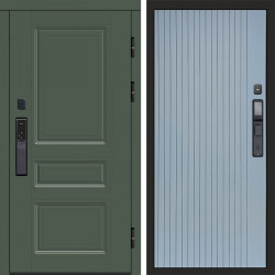 Входная дверь Termo-Door Смарт Орегон Green - Flat Grey софт