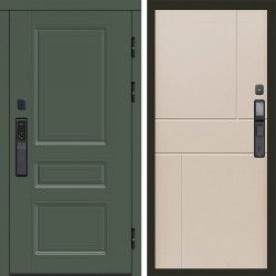 Входная дверь Termo-Door Смарт Орегон Green - Горизонт Слоновая кость