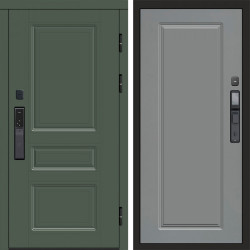 Входная дверь Termo-Door Смарт Орегон Green - Гранд Grey софт